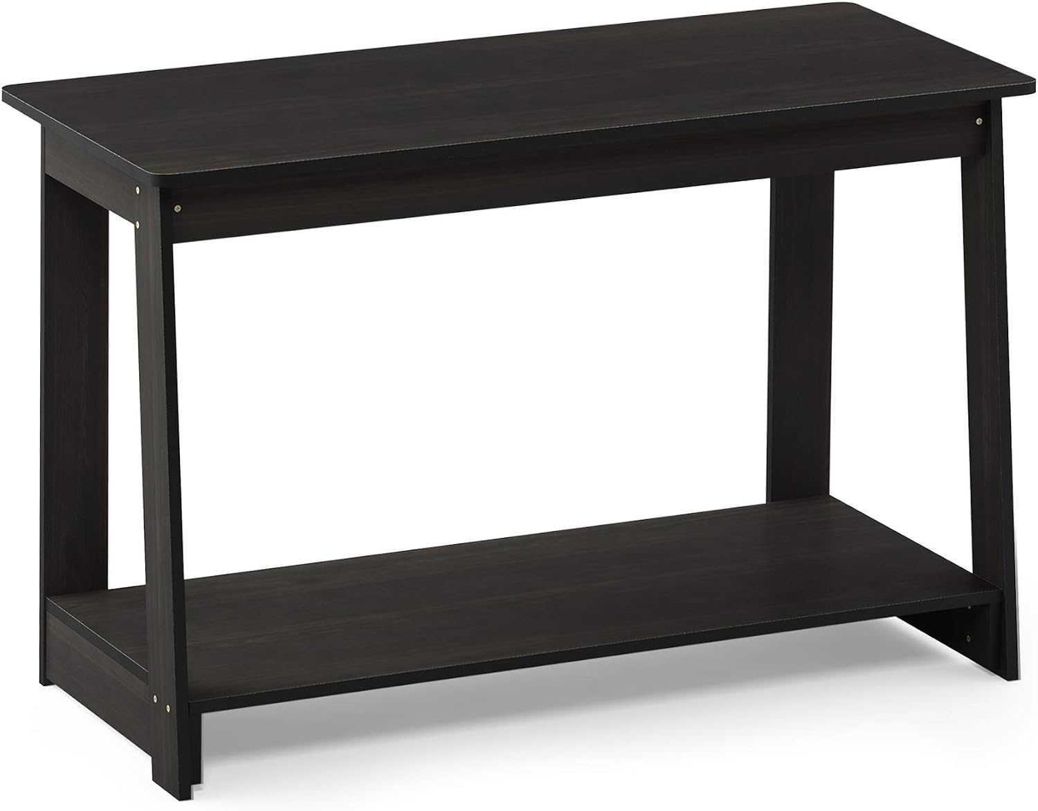 Furinno Beginning TV Stand, 2-Tier Rectangular Entertainment Center with Shelf, TV Console for TV up to 36 Inch, Open Back, for Living Room, Bedroom, French Oak