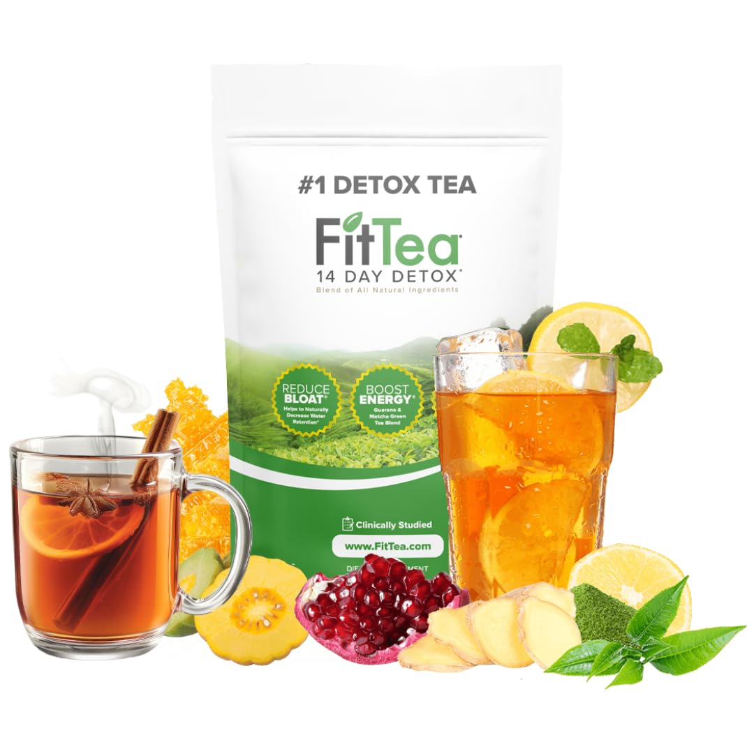 FitTea The Original 14 Day Detox Tea for Weight Loss and Belly Fat - Detox Cleanse Weight Loss Tea for Women and Men - Clinically Tested Slim Tea