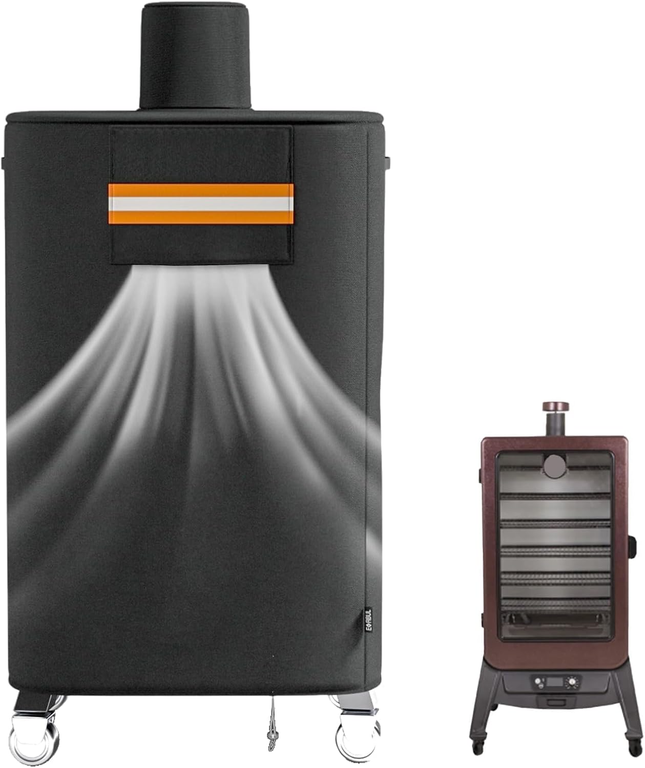 EVRBUL Wood Pellet Smoker Cover Fits for Pit Boss Copperhead Sportsman 5 7 Series, Vertical Smoker Cover Fits for PBV5PW1, PBV5P1, PBV7P1, PB5000SP