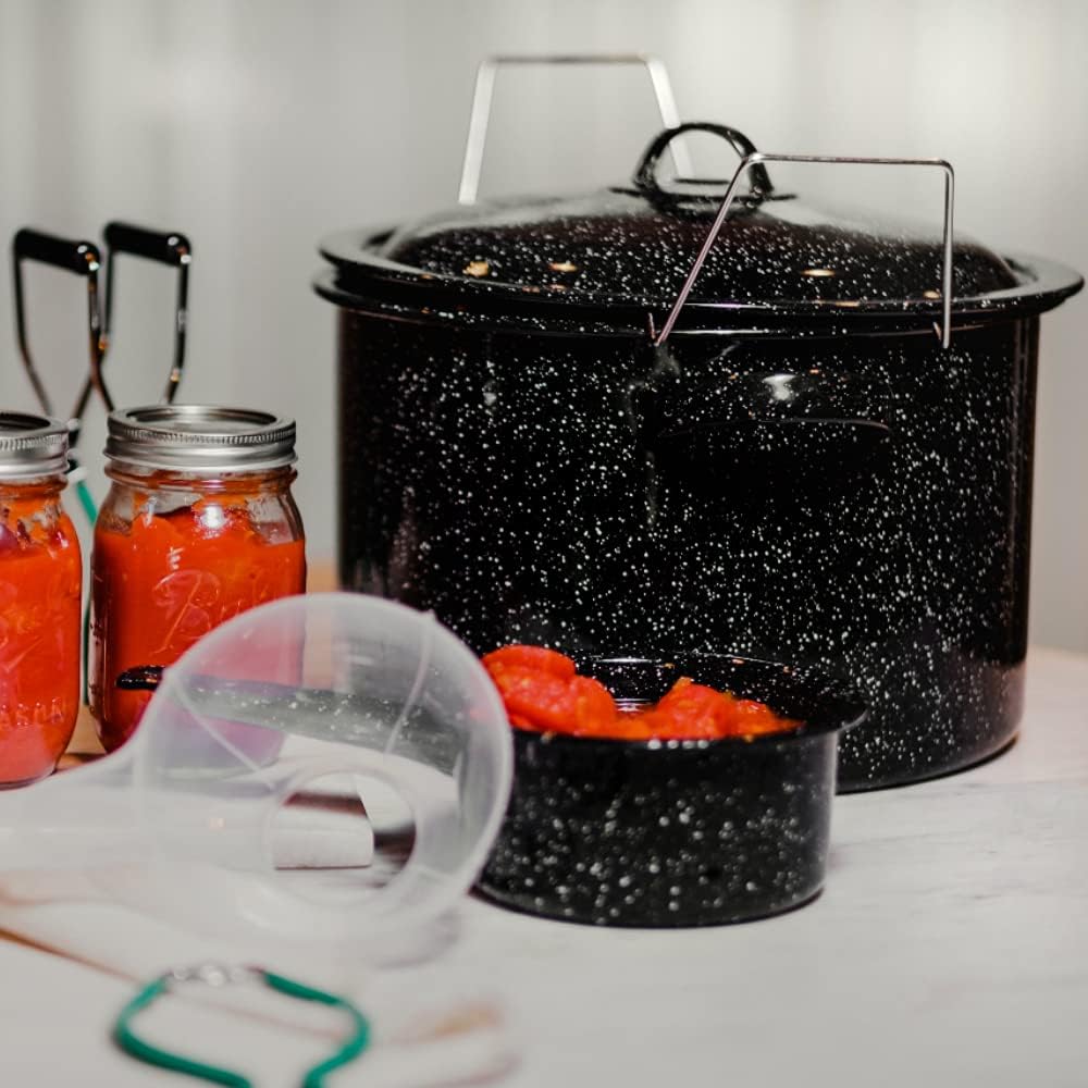Granite Ware Covered Preserving Canner with Rack, 12-Quart