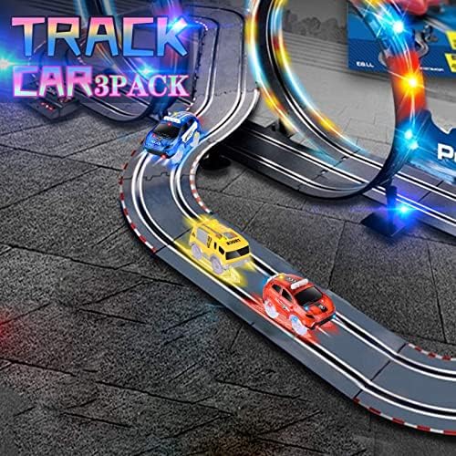 Tracks Cars Only Replacement, Flex Track Race Cars Glow in the Dark with 5 Flashing LED Lights