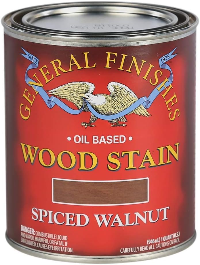 General Finishes Oil Based Penetrating Wood Stain, 1/2 Pint, American Walnut