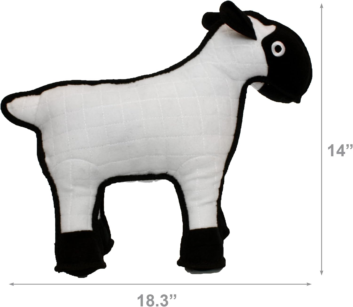 TUFFY® : Cow Dog Toy: Ultra Durable Plush Toy with Multiple Layers & Reinforced Seams, Washable and Floats, Original Construction