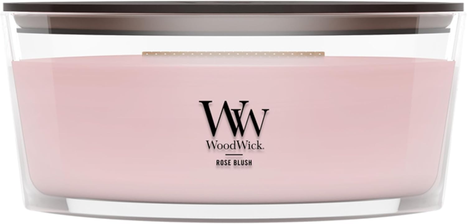WoodWick Lavender Spa Gifts for Women and Men, 9.7 oz Medium Hourglass Candle with Crackling Wick