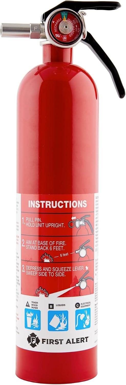 First Alert Fire Extinguisher, Standard Home Use | HOME1 UL RATED 1-A:10-B:C, Red 4-Pack