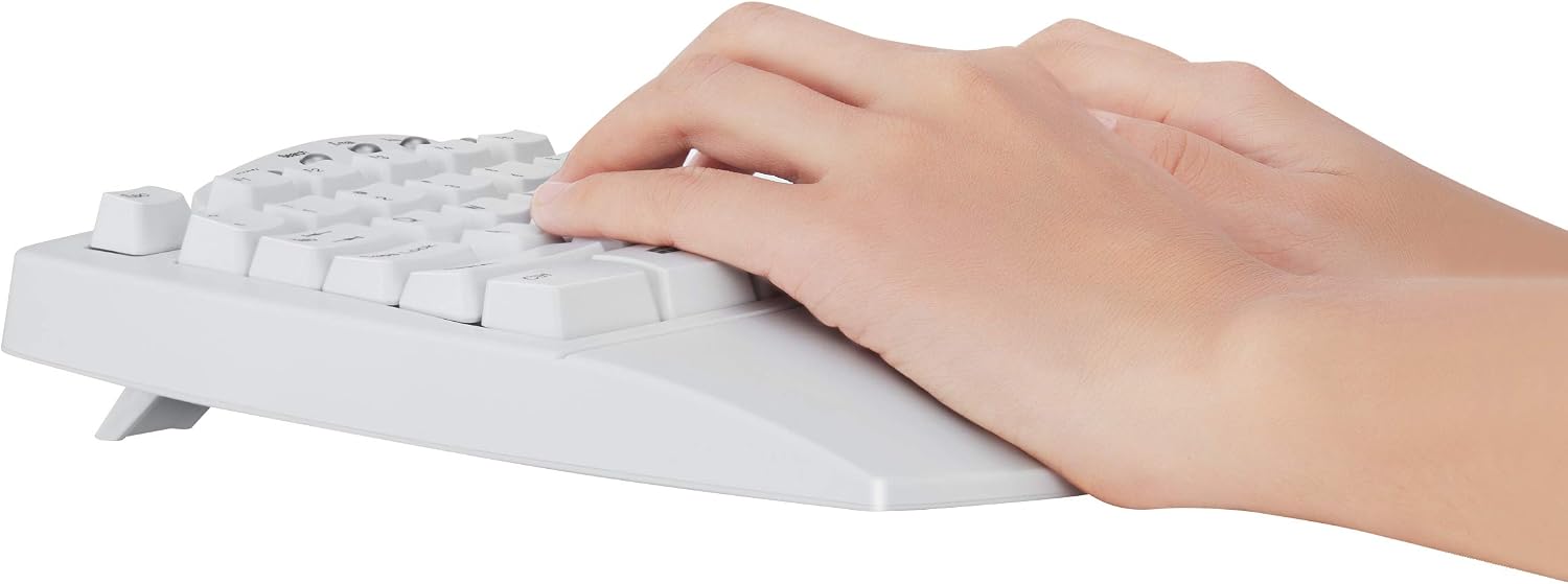 Perixx PERIBOARD-512B Wired Ergonomic Keyboard - Split Keyboard, Wrist Rest, Natural Typing - Wired USB Connectivity - US English - Black