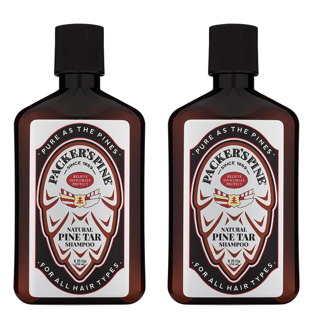 Packer's Pine Tar Shampoo for Men | Soothing Cleanser for Dry, Itchy & Flaky Scalp | Helps Dandruff, Psoriasis & Seborrheic Dermatitis | USA Made, Paraben & Sulfate Free (Pack of 1)