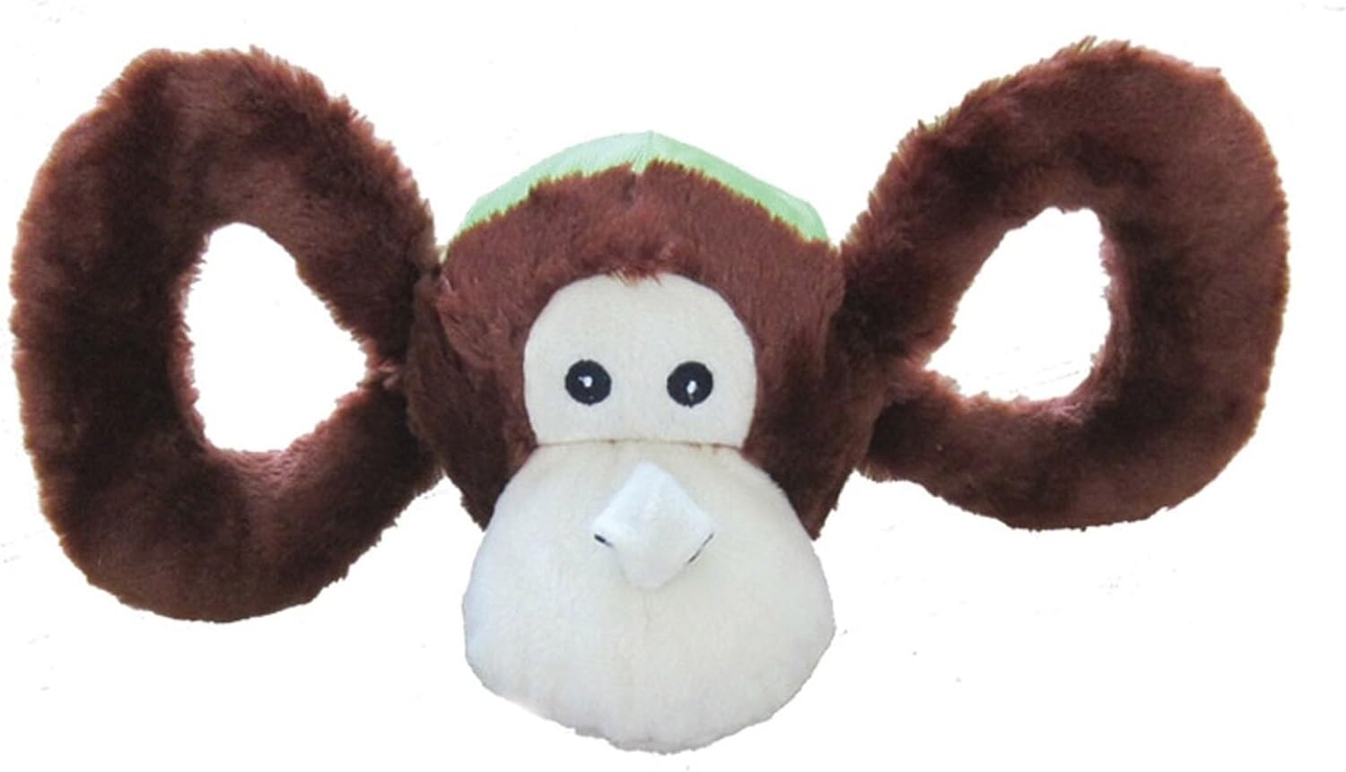 Jolly Pets Jolly Tug-a-Mal Monkey Tug/Squeak Toy, Medium