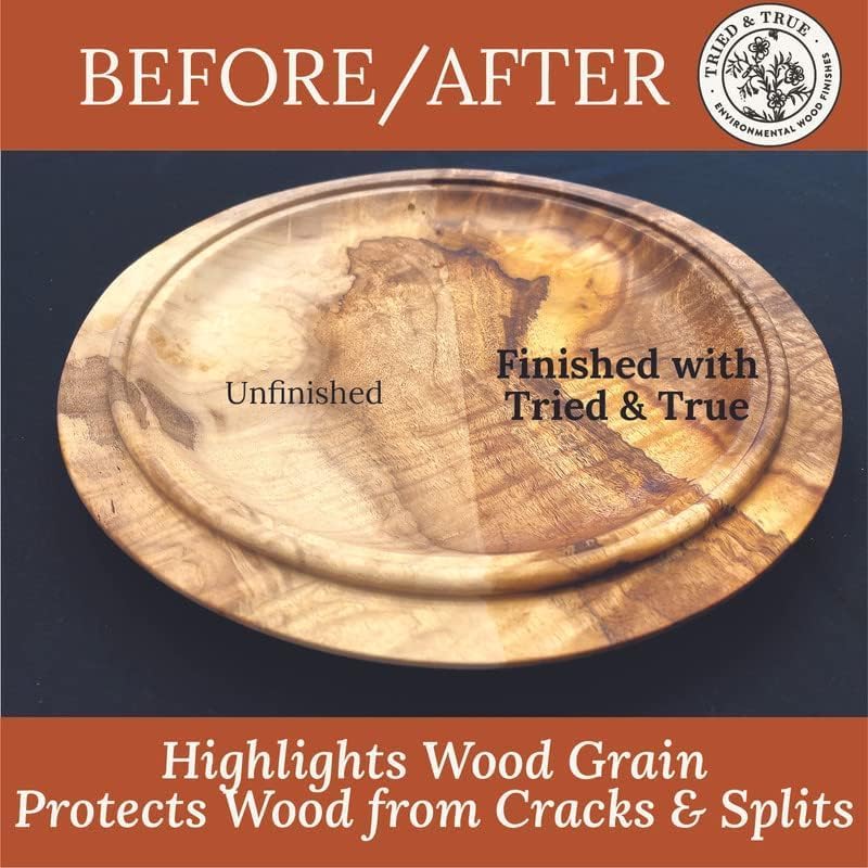 Tried & True Danish Oil, Pure Polymerized Linseed Oil Wood Finish, Pint | Ideal for Furniture, Rustic Pieces, & Priming Wood for Other Oil or Epoxy-Based Products, Food Safe, Simple, Fast Curing