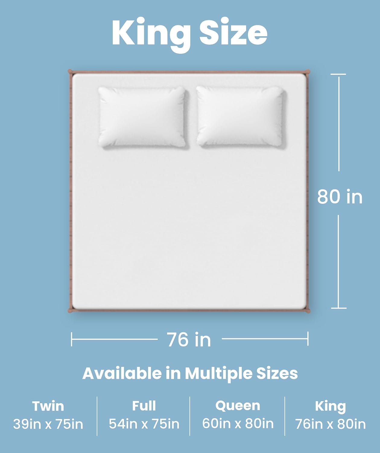 Everlasting Comfort Premium Queen Size Mattress Protector - Waterproof & Hypoallergenic, Noiseless Design, Washable Cover, 18" Deep Pocket, Bed Bug & Dust Mite Proof Cover for Sleep Hygiene