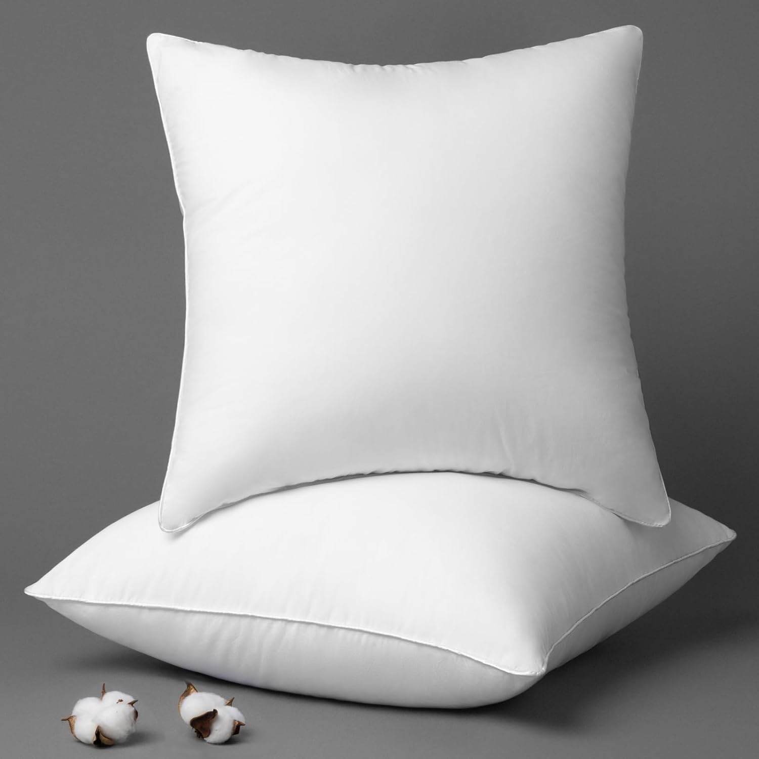 Phantoscope Throw Pillow Insert with 100% Cotton Cover, 26x26 Inch, 1 Pack