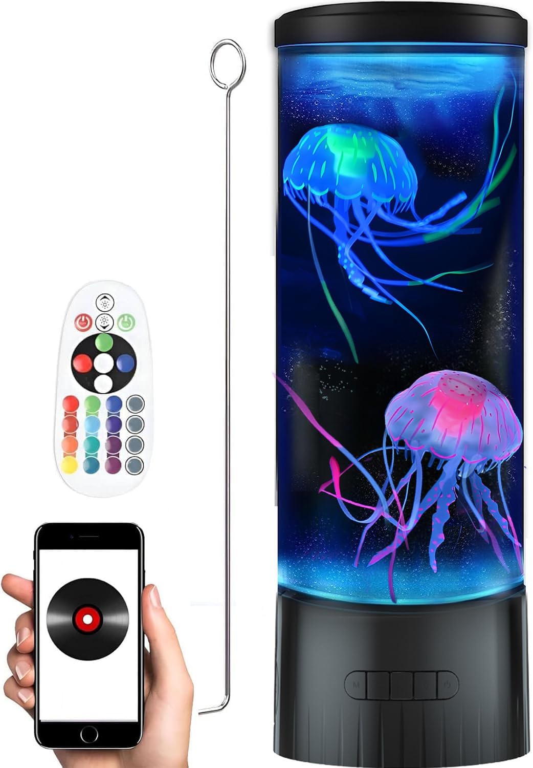 CALOVER Large Jellyfish Lamp Gifts for Kids Adults Electric Fantasy Tank Aquarium Night Mood Light for Birthday Holiday Home Christmas Decoration Relaxion