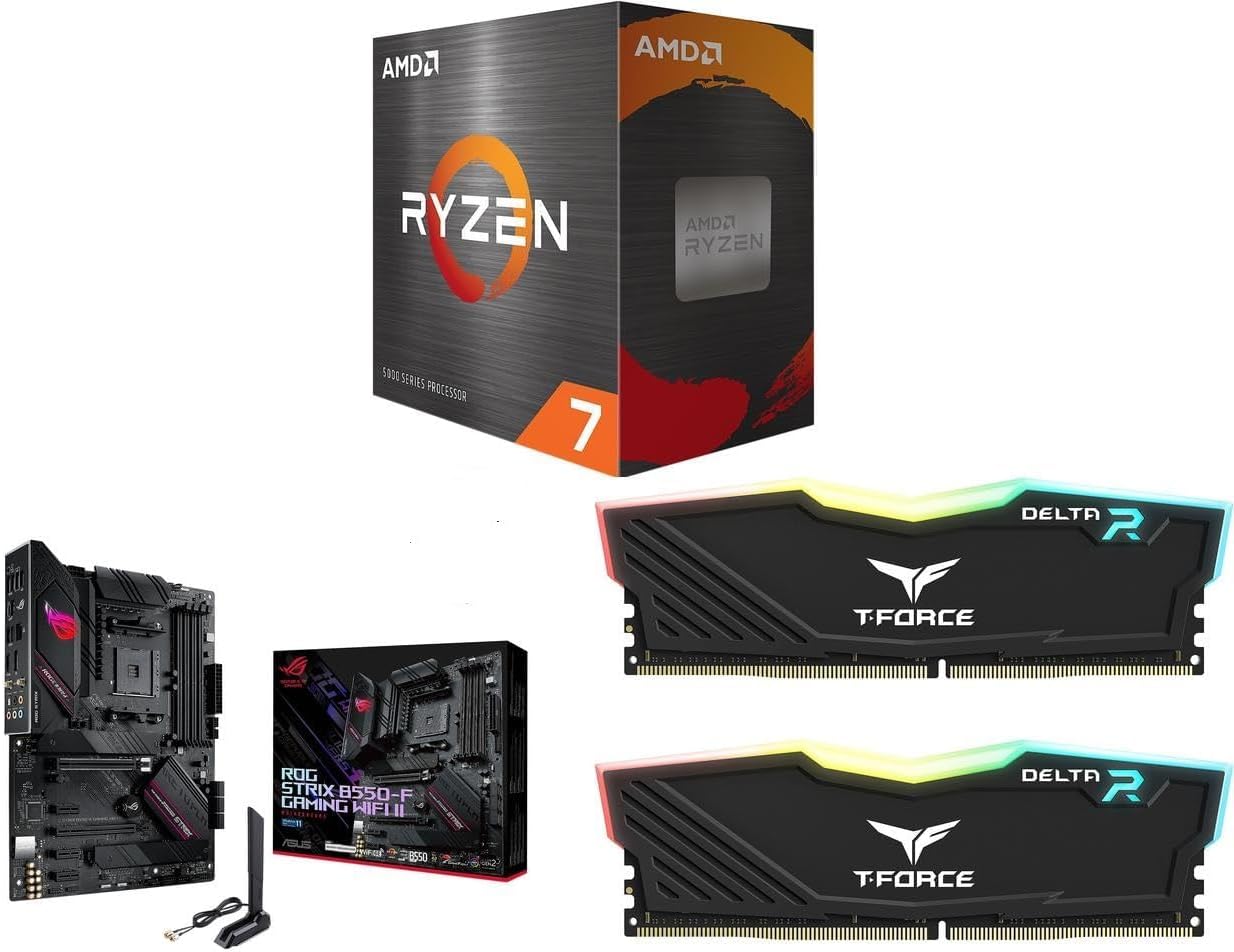 NEWEGG Motherboard CPU Memory Combo - B550M Micro ATX Motherboard Bundle with Ryzen 5 5500 6-Core 3.6 GHz CPU and 16GB (2 x 8GB) 288-Pin PC RAM DDR4 3600 Desktop Memory