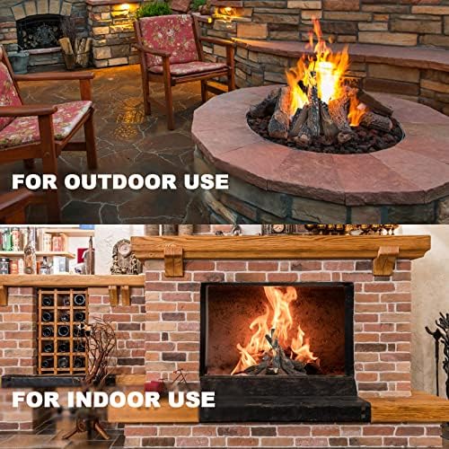 Skyflame 8 Small Piece Set of Ceramic Wood Logs for Fireplaces Fire Pits | Smokeless, Indoor Gas Inserts, Ventless & Vent Free