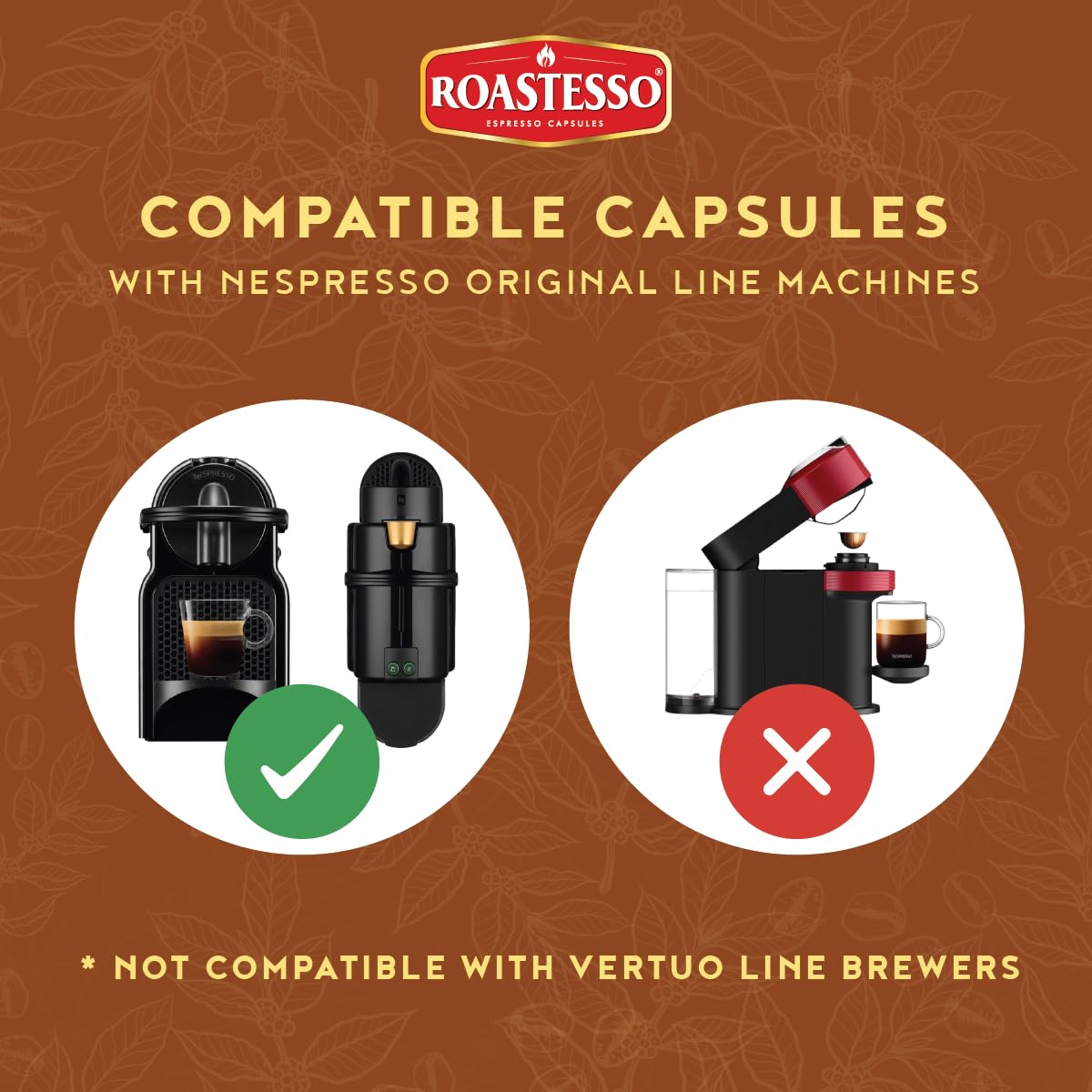 Roastesso, Aluminum Espresso Capsules, Flavors Variety Pack, Natural Flavored Coffee Pods with French Vanilla, Caramel, Chocolate & Hazelnut
