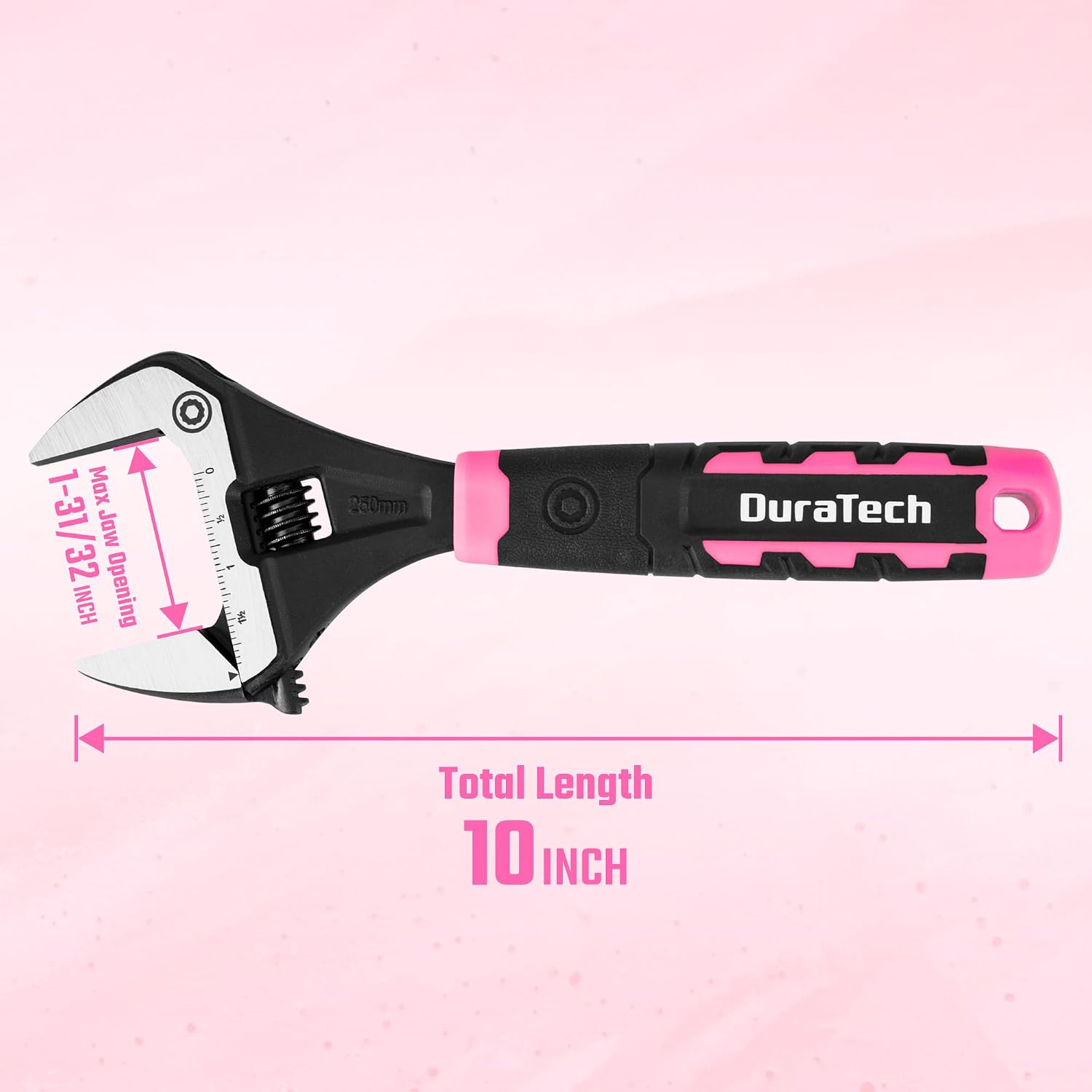 DURATECH 10-Inch Wide Jaw Adjustable Wrench