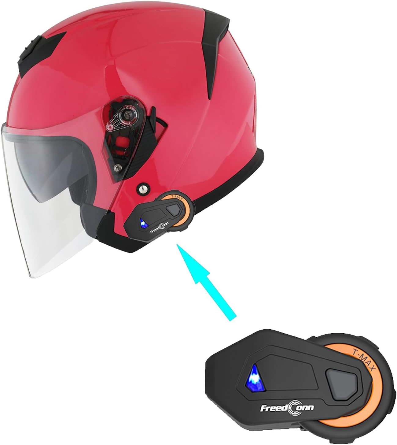1Storm Motorcycle Open Face Helmet Scooter Classical Knight Bike Dual Lens/Sun Visor: HJK526