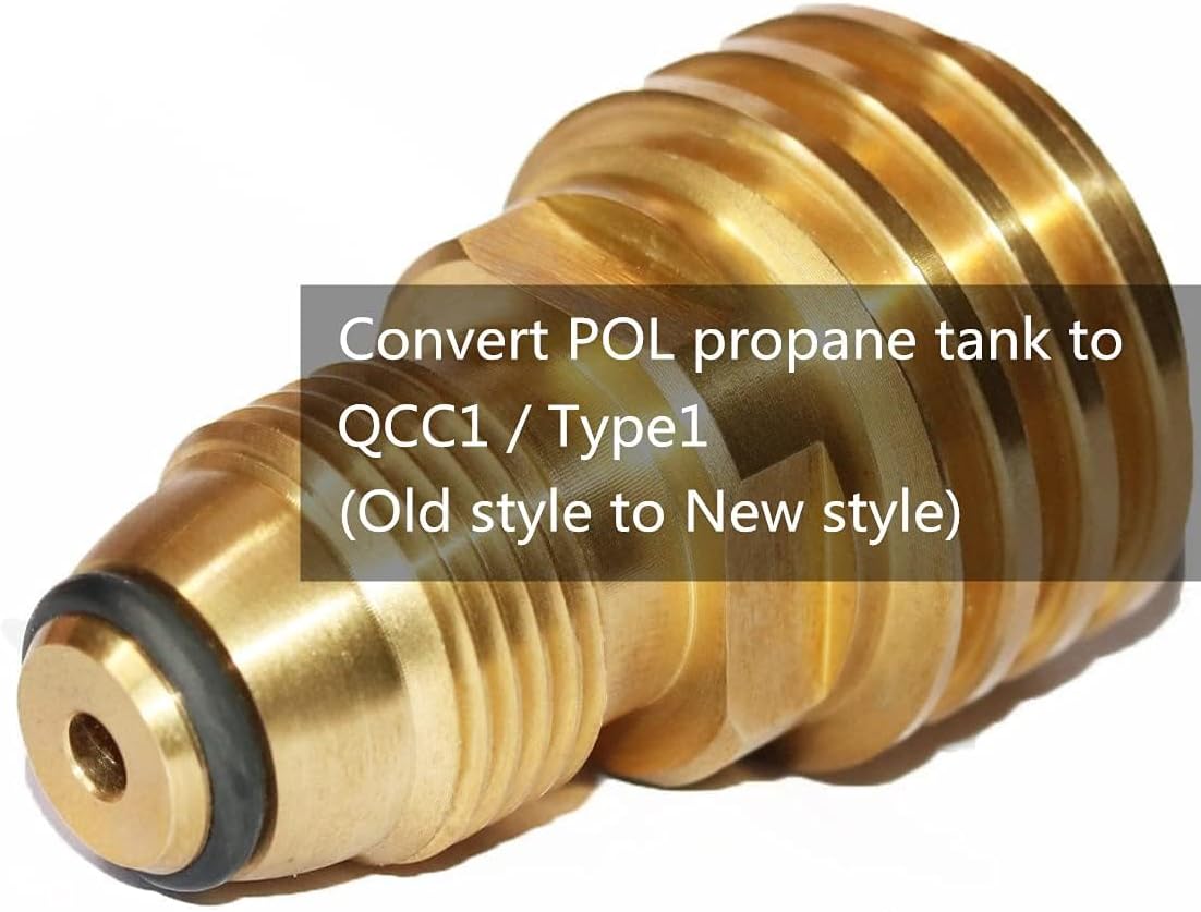 12 Feet Propane Hose Extension with Gauge and POL to QCC1 Adapter for Grill
