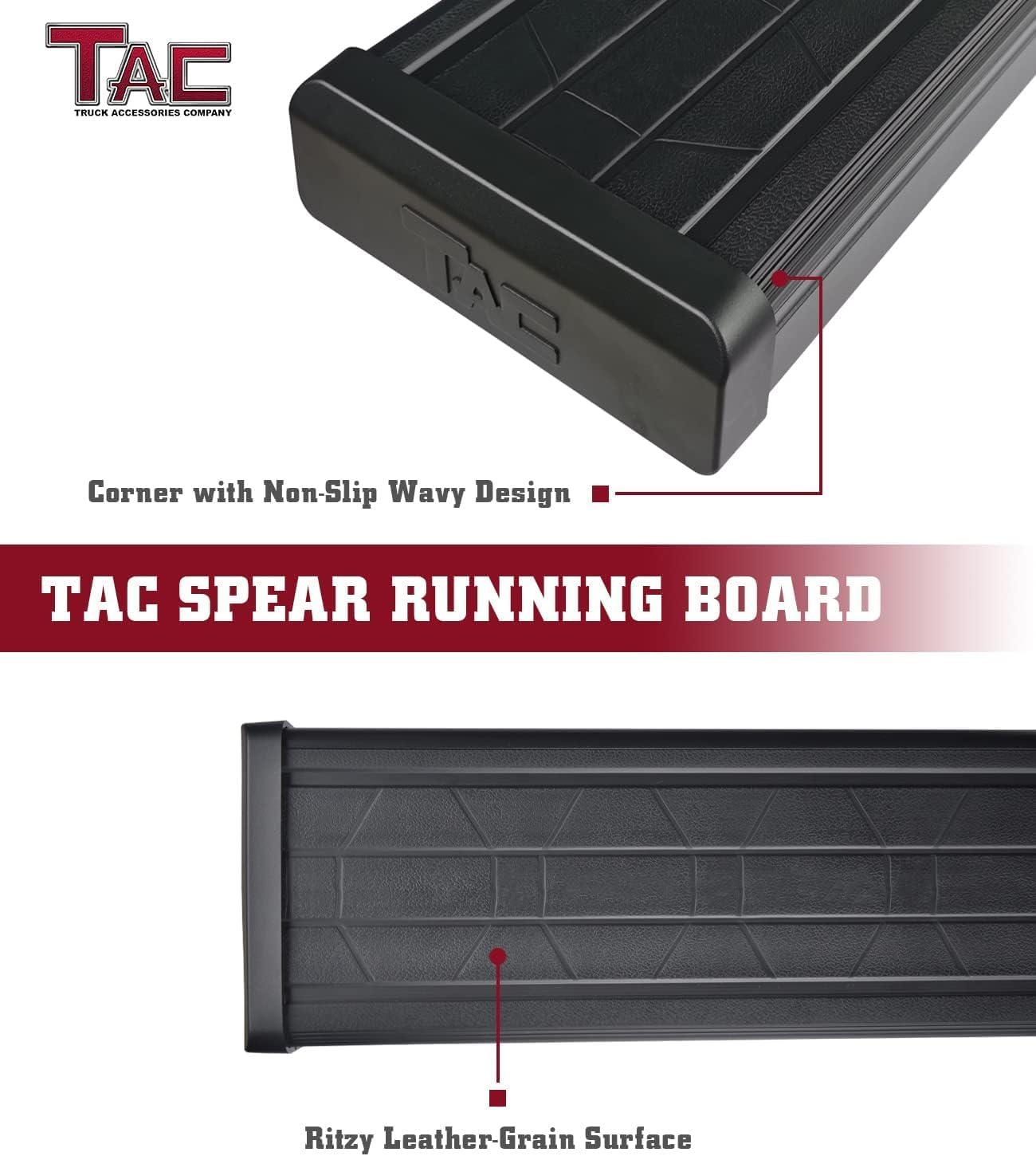 TAC Side Steps Fit Chevy Silverado/GMC Sierra 1999-2018 1500 & 1999-2019 2500/3500 Extended/Double Cab (Excluding C/K Classic) (Body Mount) Truck Pickup 3" Black Side Bars Nerf Bars 2 Pieces