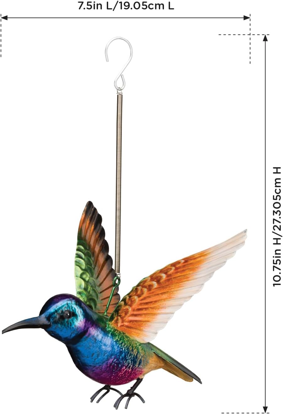 Regal Art & Gift Bird Bouncie, Hand-Painted Metal Spring Garden Decor