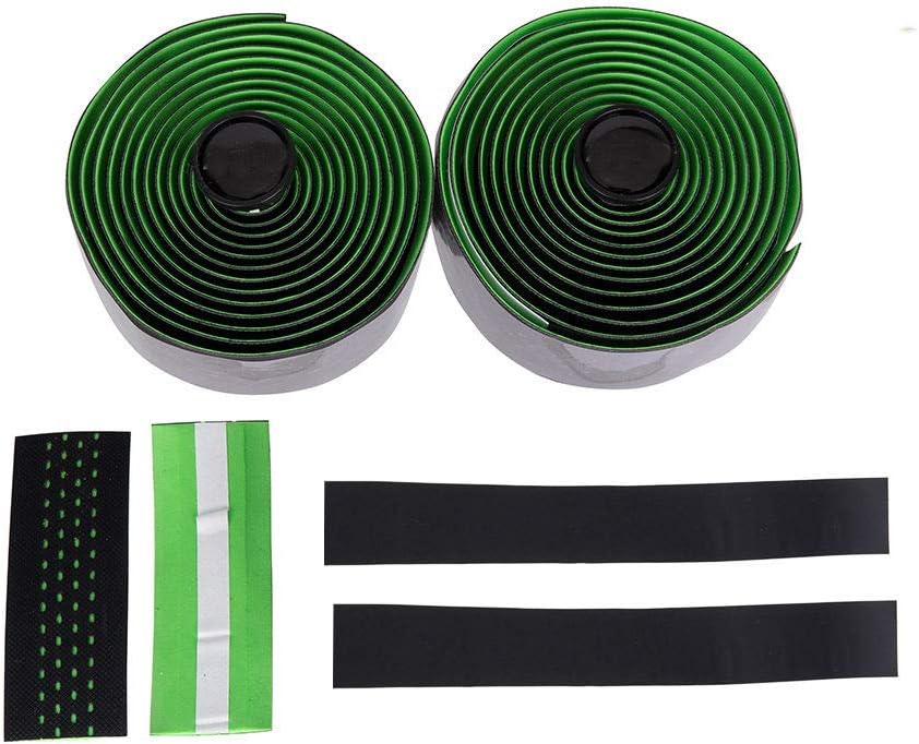 Tvoip 2 Rolls Soft Road Bike Bicycle Handlebar Cork EVA PU Bar Tape Professional Cycling Damping Anti-Vibration Wrap
