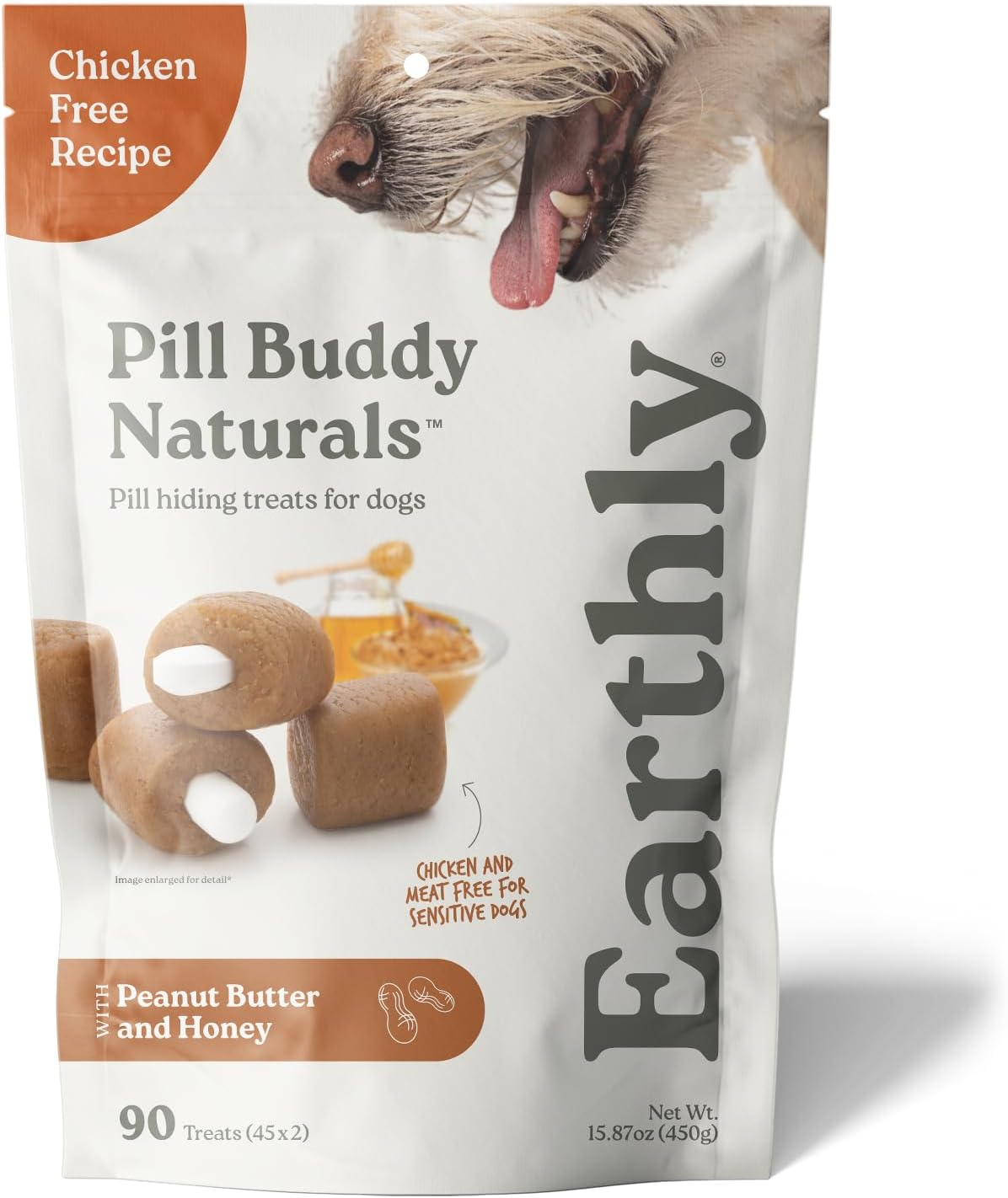 Presidio Earthly Pill Buddy Naturals - PB & Banana Recipe Pill Hiding Treats for Dogs - Make A Perfect Pill Concealing Pocket Or Pouch for Any Size Medication - 30 Servings