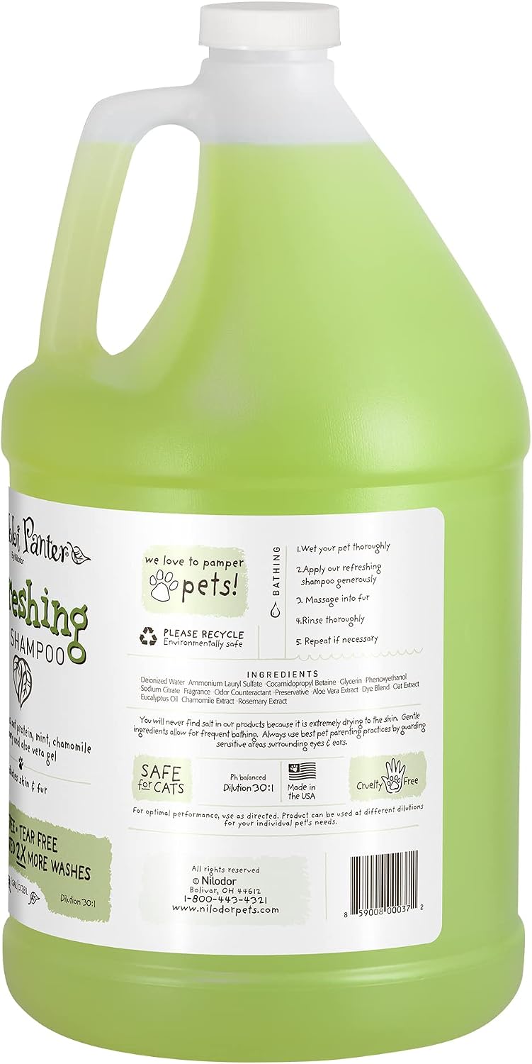 Bobbi Panter Soothing Dog Shampoo Tea Tree, Lavender, Cucumber & Oat Protein – Natural Formula for Sensitive Skin & Irritation Relief, Tear-Free, 30:1 Concentrate, Made in USA, 14 oz