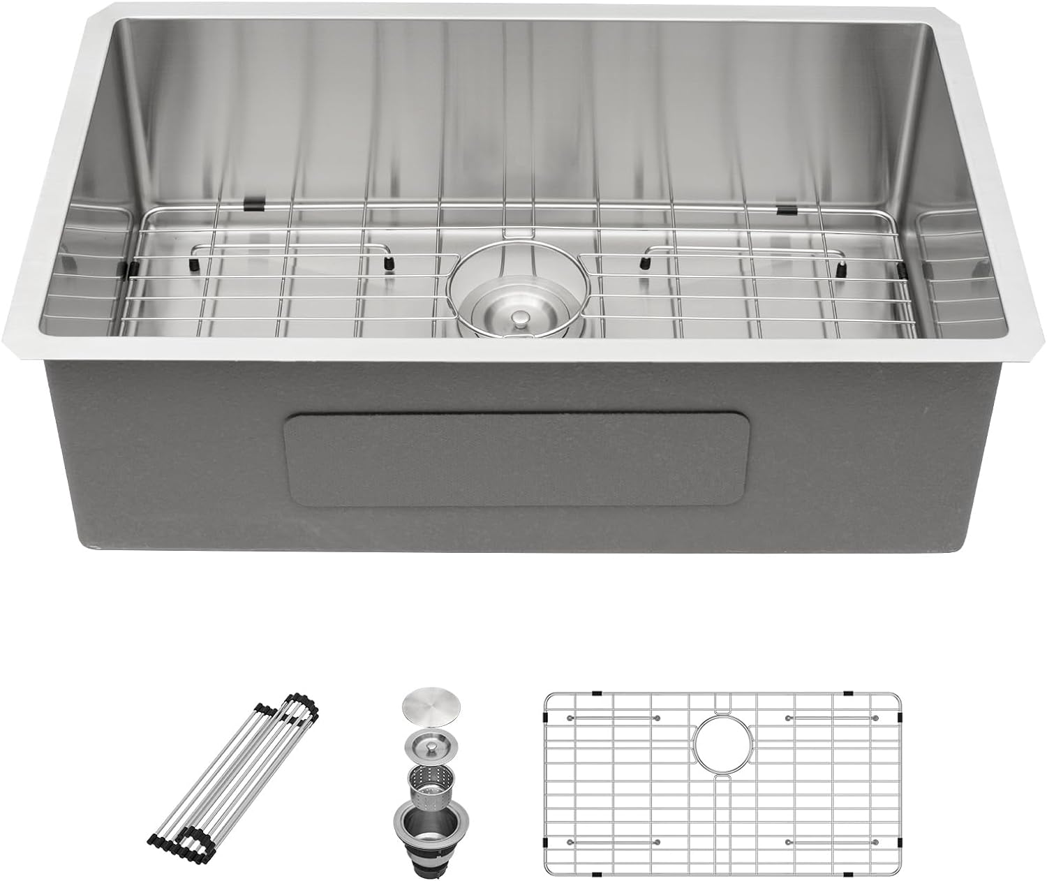 Sarlai 21 Inch Undermount Laundry Sink 21x18x12 Inch Undermount Laundry Utility Sink Deep Single Bowl 16 Gauge Stainless Steel Laundry Tub Sinks