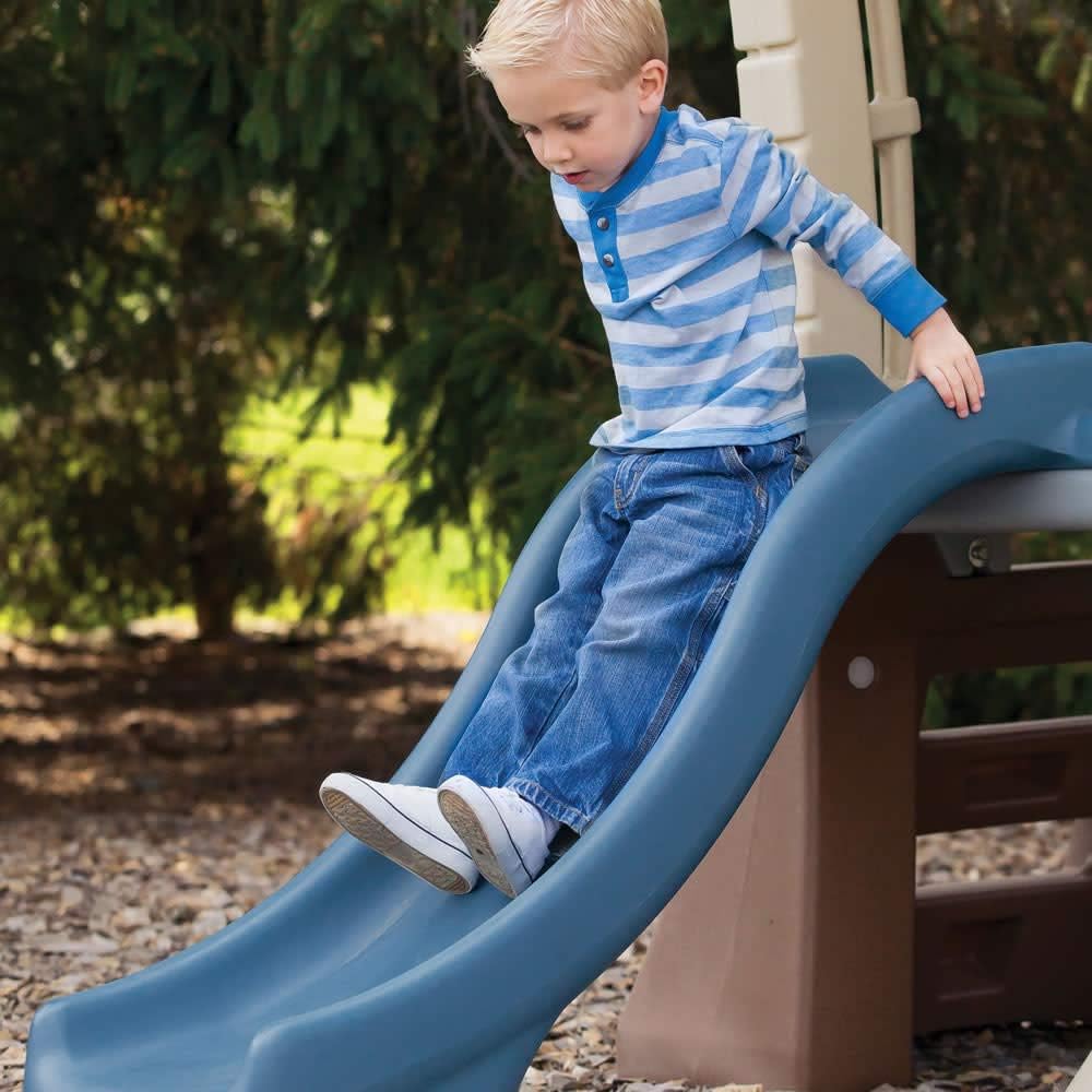 Step2 Play Up Gym Set for Kids, Outdoor Swing Set, Backyard Slide, Swings, Playhouse, & Crawl Space, Two Tier, Easy Set Up