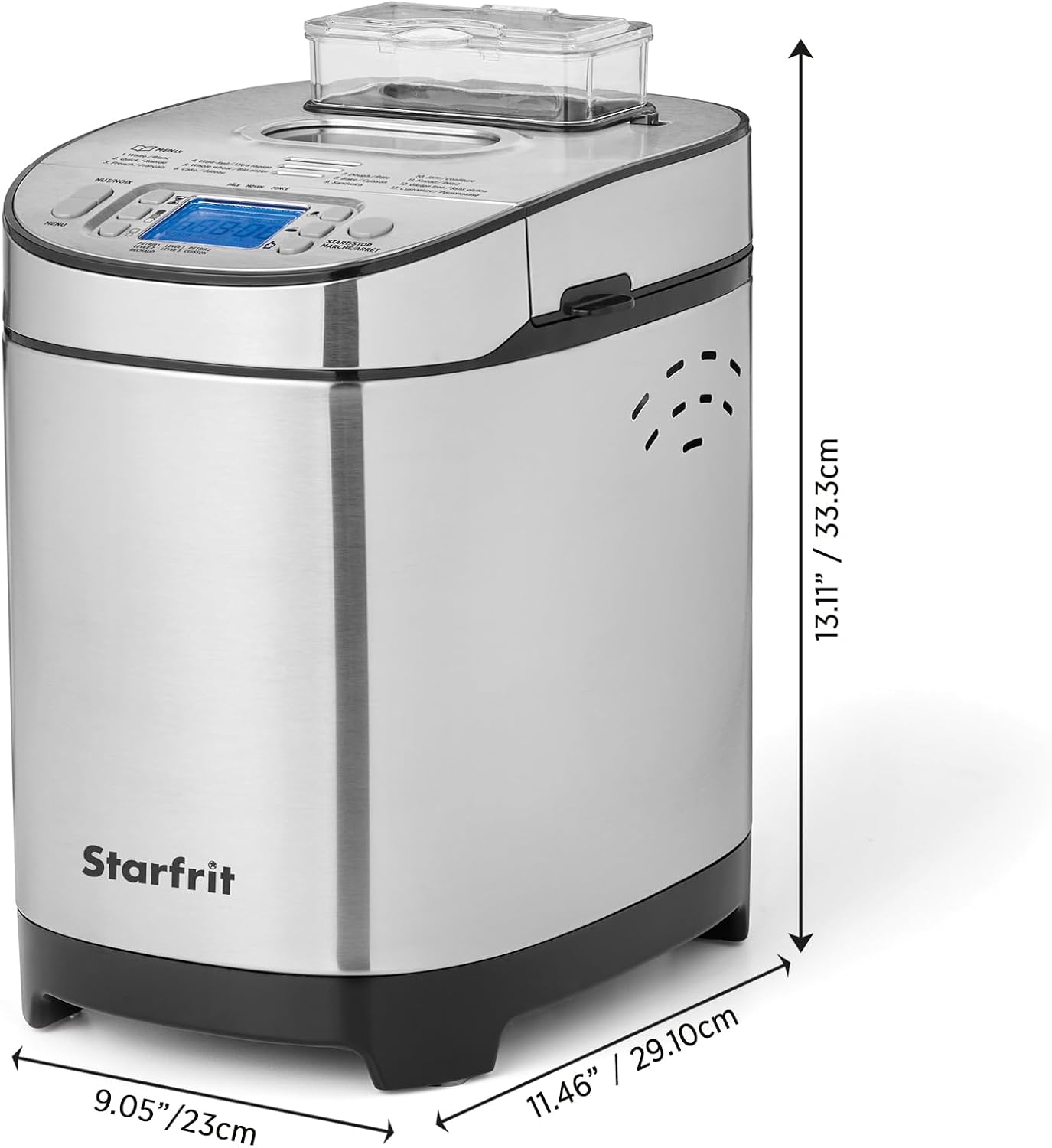 Starfrit Electric Bread Maker, 2lb, 13 Programs, Auto Dispenser, 550W