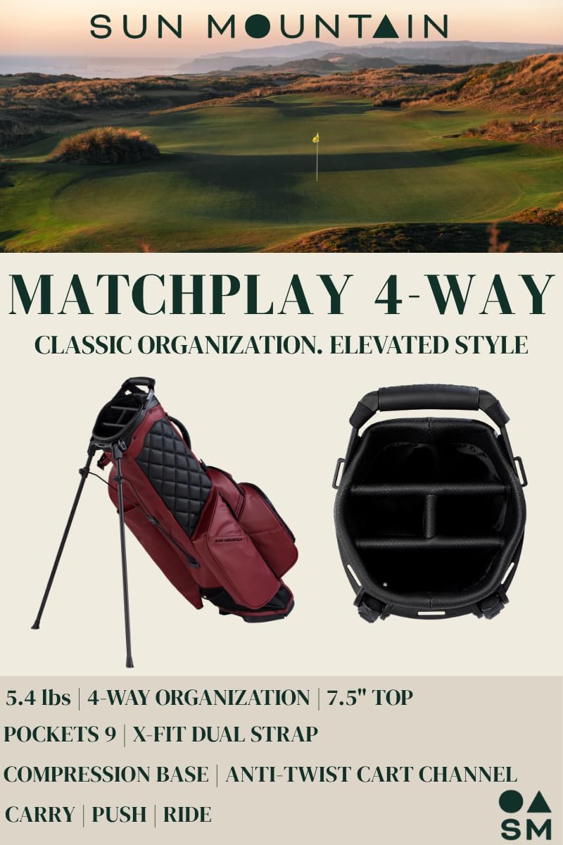 Sun Mountain Men's Matchplay Stand Golf Bag, 2025 Model