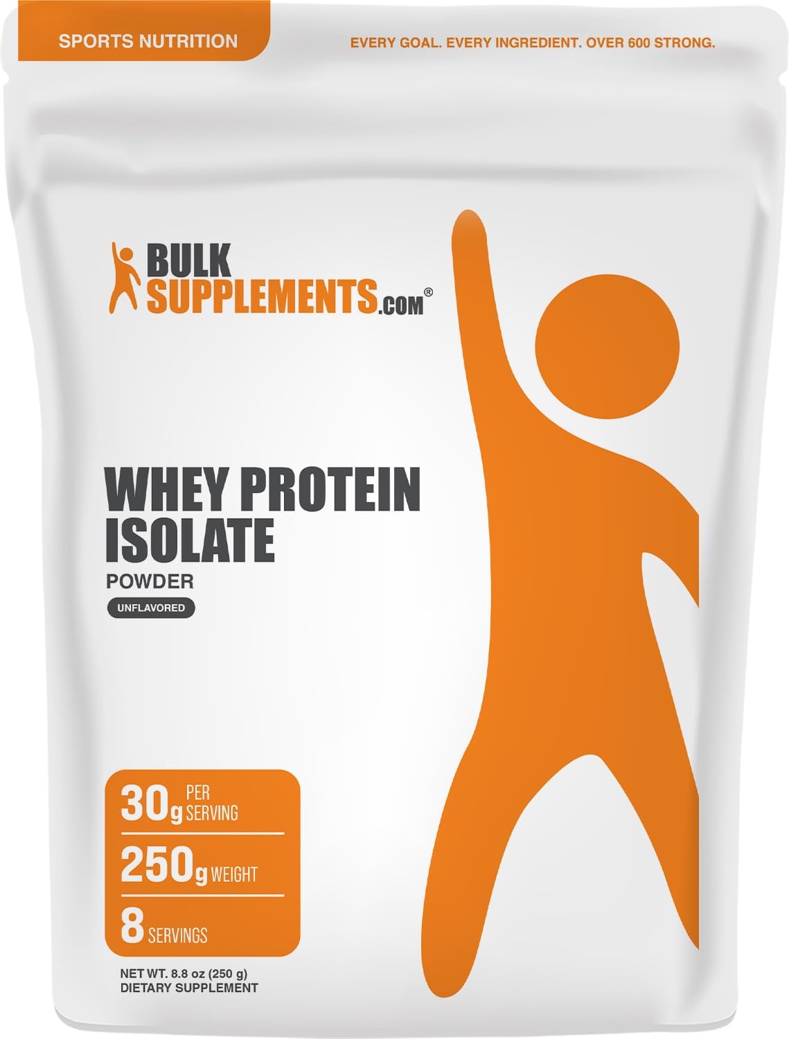BulkSupplements.com Whey Protein Isolate Powder - Unflavored Whey Protein Powder, Nutritional Supplement - Gluten Free, 30g per Serving, 1kg (2.2 lbs) (Pack of 1)