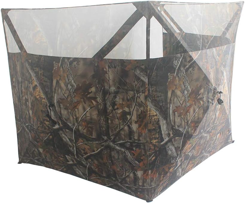 THUNDERBAY Pop Up 3 Sided Ground Blind for Deer Duck Turkey Hunting, Portable Quick Setup Lightweight 3 Panels Deer Hunting Blind
