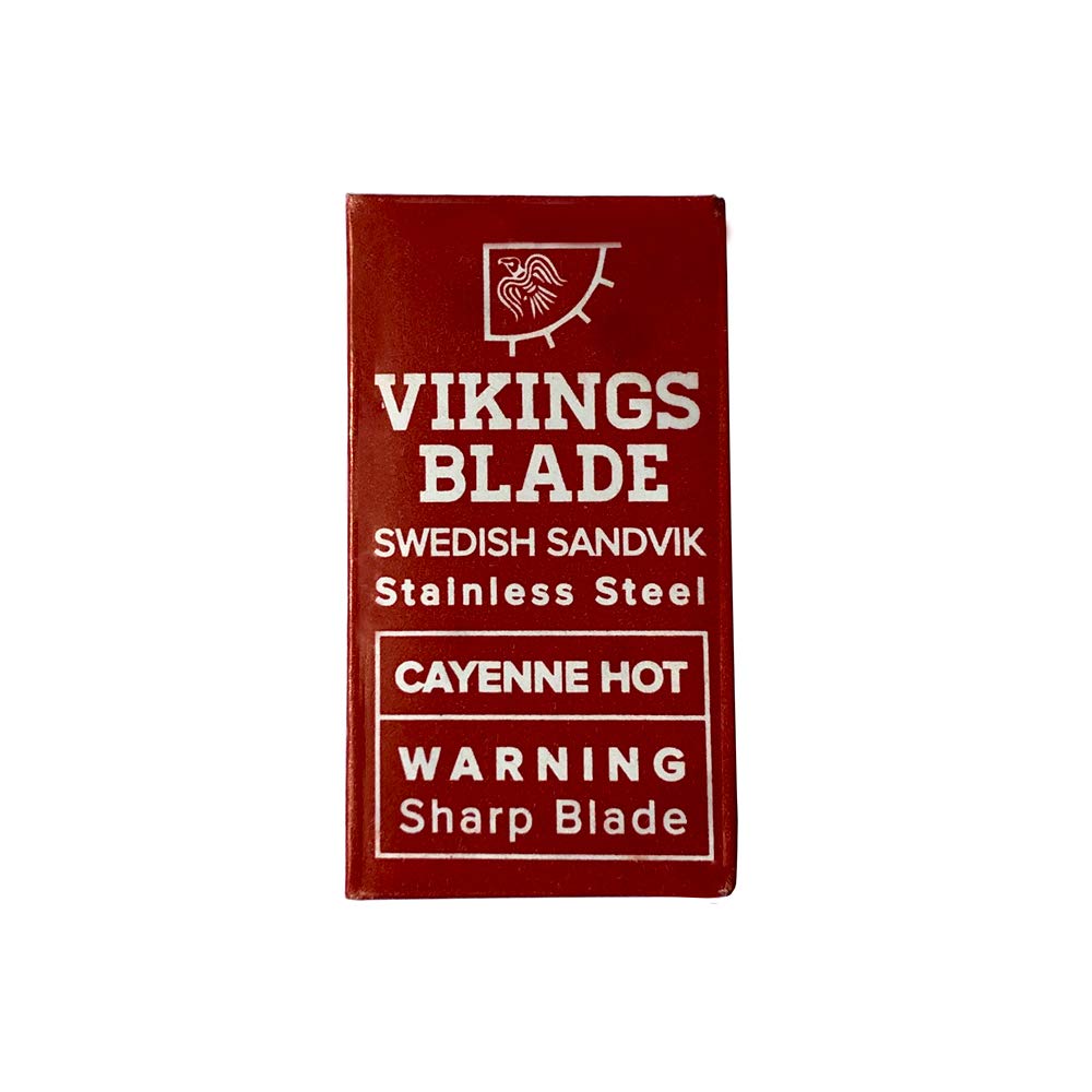 VIKINGS BLADE Double Edge Safety Razor Blades, 50x Blades, Swedish Steel + Platinum Coated, Replacement Razor Blades & Refills (Mild & Gentle)