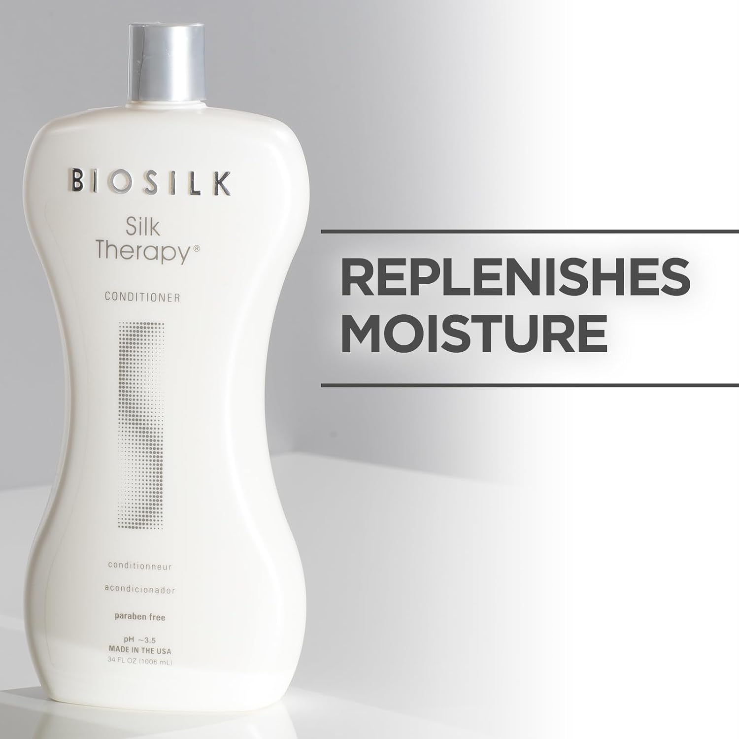 BioSilk Silk Therapy Duo Set, Shampoo & Conditioner for Gentle Cleansing, Moisturizing & Shiny Hair, Smooth, Replenished Hair, Sulfate-Free, Paraben-Free, Cruelty-Free, 12 Oz Each (Pack of 2)