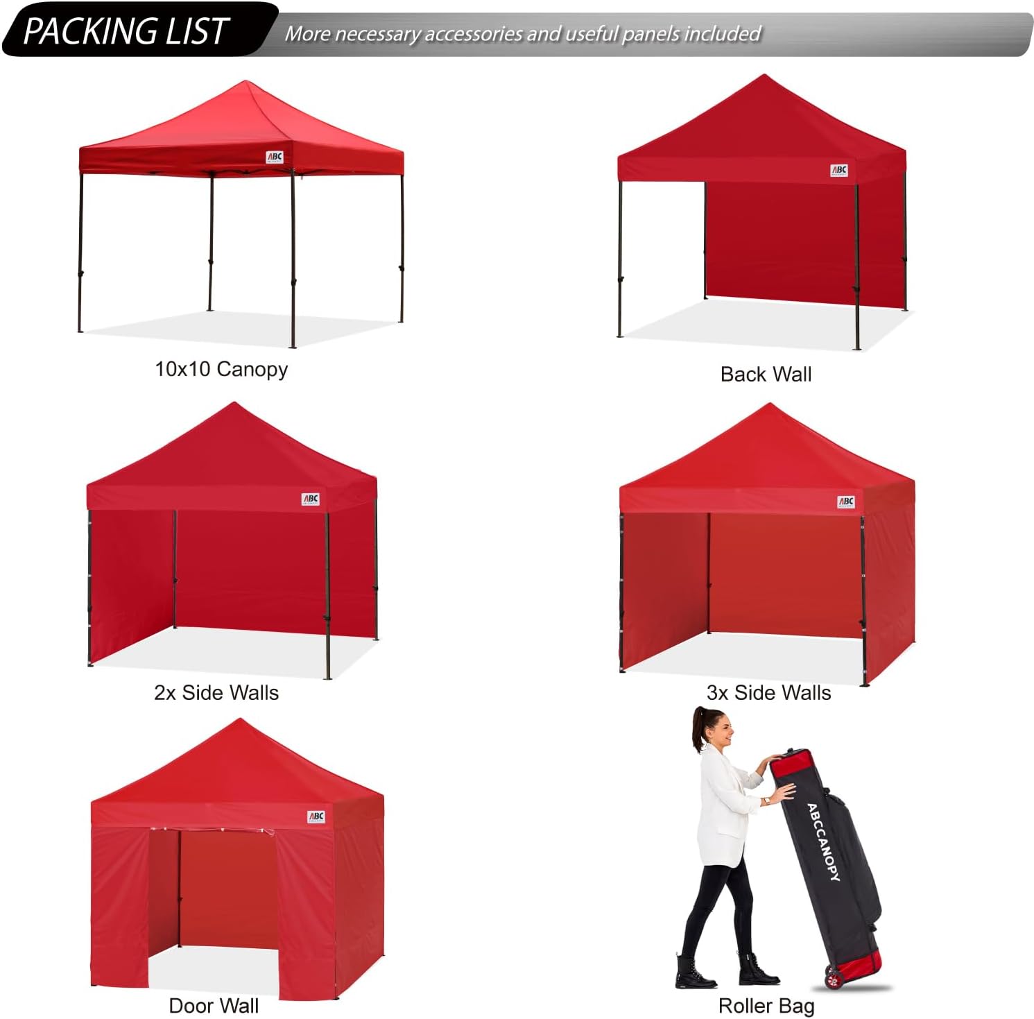 ABCCANOPY Heavy Duty Easy Pop up Canopy Tent with Sidewalls 10x20, Turquoise