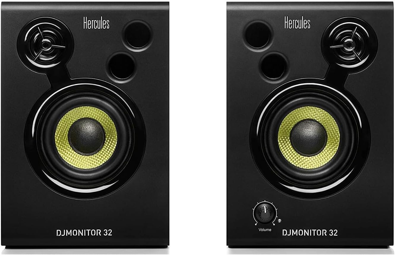 Hercules DJ Starter Kit | Starlight USB DJ Controller with Serato DJ Lite Software, 15-Watt Monitor Speakers