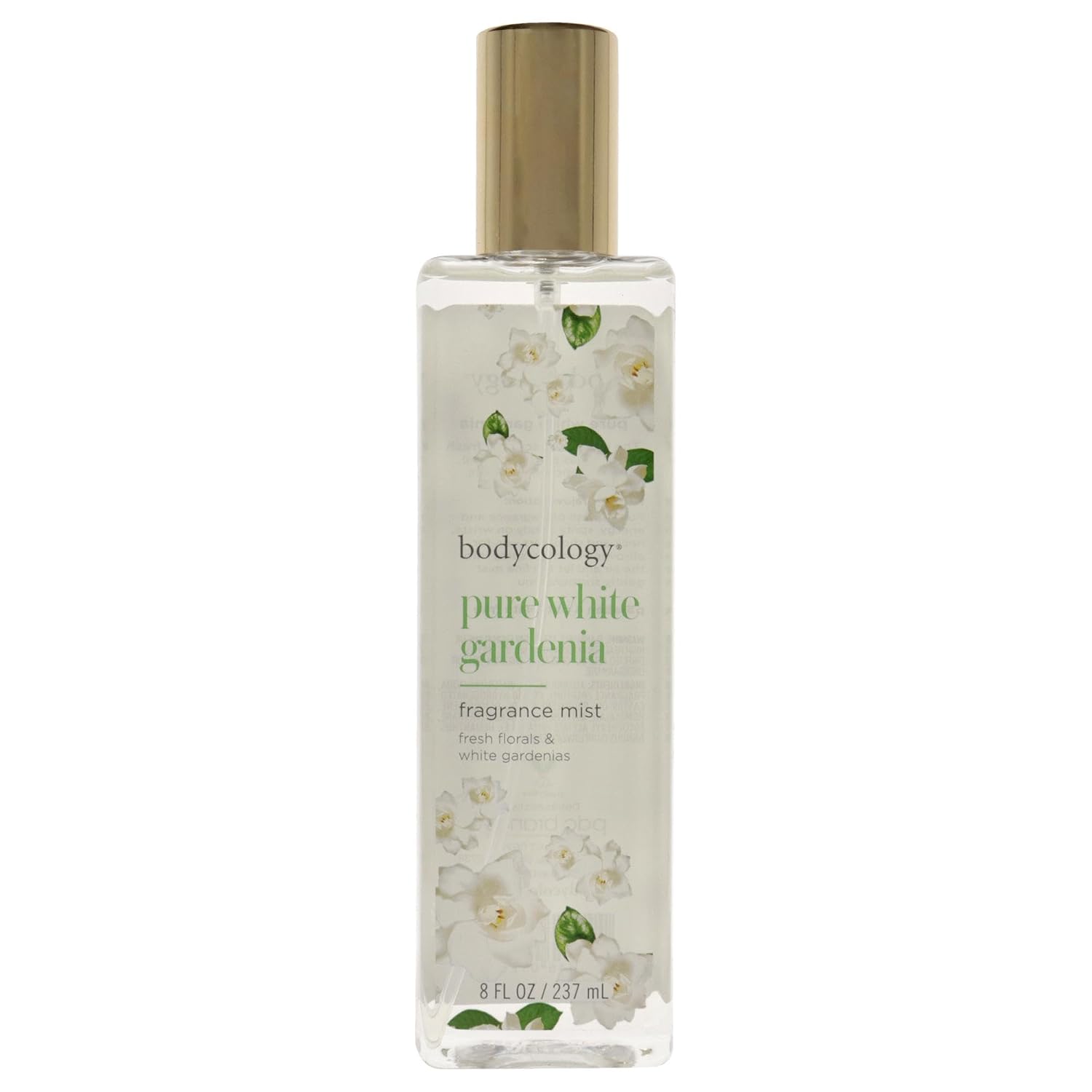Bodycology Pure White Gardenia Fragrance Mist for Women, 8 oz - Refreshing Floral Scent, Long-Lasting Body Spray