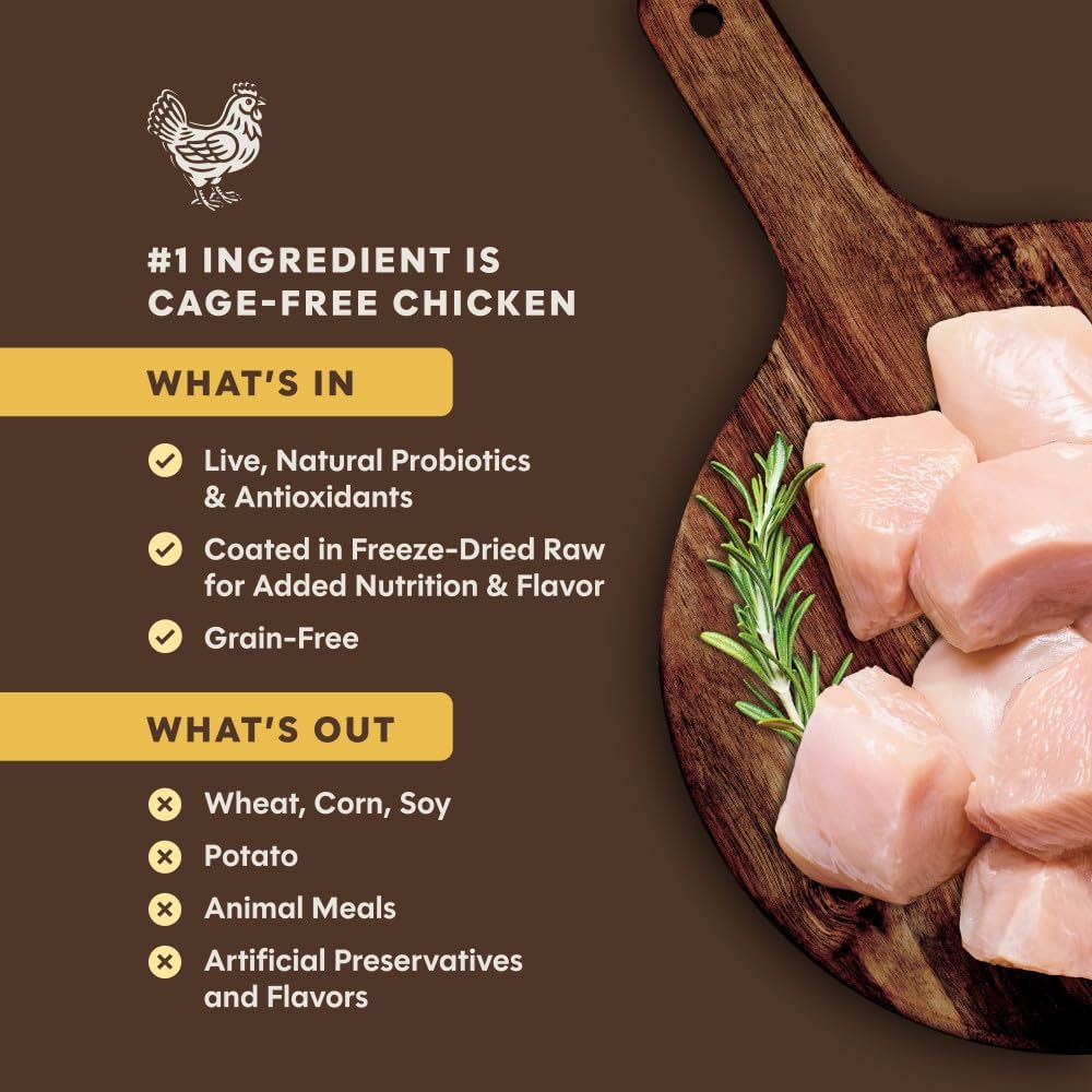 Instinct Ultimate Protein Dry Cat Food, Cage Free Chicken, 4 lb. Bag | Protein-packed recipe, 95% protein from real chicken, probiotics, omegas & antioxidants for digestive, coat & immune health