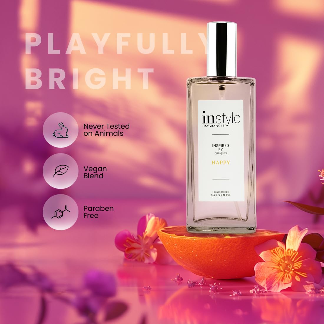Instyle Fragrances | Inspired by Ralph Lauren's Romance | Women’s Eau de Toilette | Vegan, Paraben Free, Phthalate Free | Never Tested on Animals | 3.4 Fluid Ounces