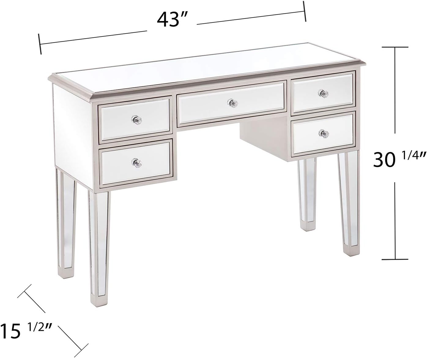 Furniture HotSpot Mirage Mirrored Console
