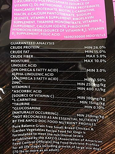 Pure Balance Small Breed Dog Food, Grain Free Chicken & Pea Recipe, 4 lbs