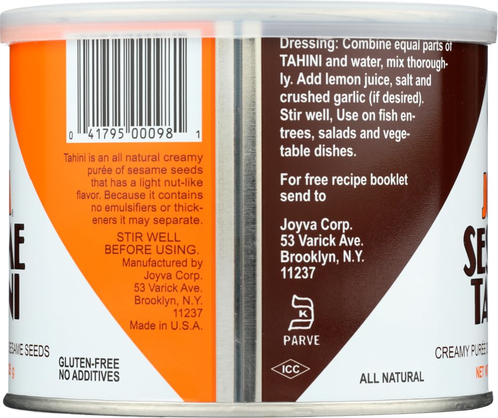 Joyva Sesame Tahini 15 Oz (Pack of 3)