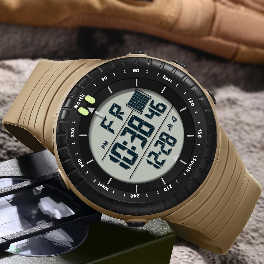 Gosasa Men Sport Watch Countdown Stopwatch Watch Mens Wrist Watch Waterproof LED Electronic Digital Male Watch 12/24 Hour Multifunctional Watch