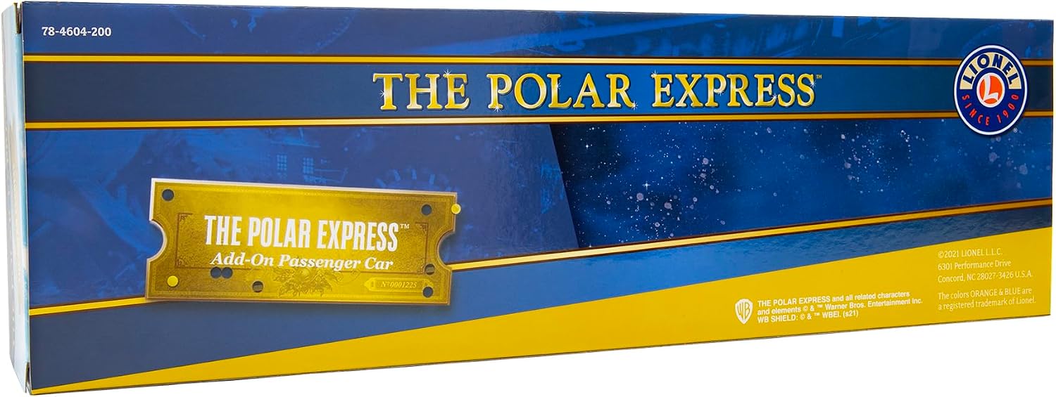 Lionel Warner Brothers The Polar Express Combination Car – O Gauge Model Train Passenger Car with Diecast Trucks, Operating Couplers
