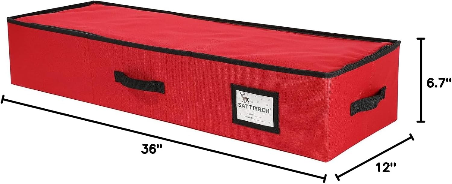 Sattiyrch Christmas Ornament Storage Box,Box Contributes Slots for 128 Holiday Ornaments 3-Inch