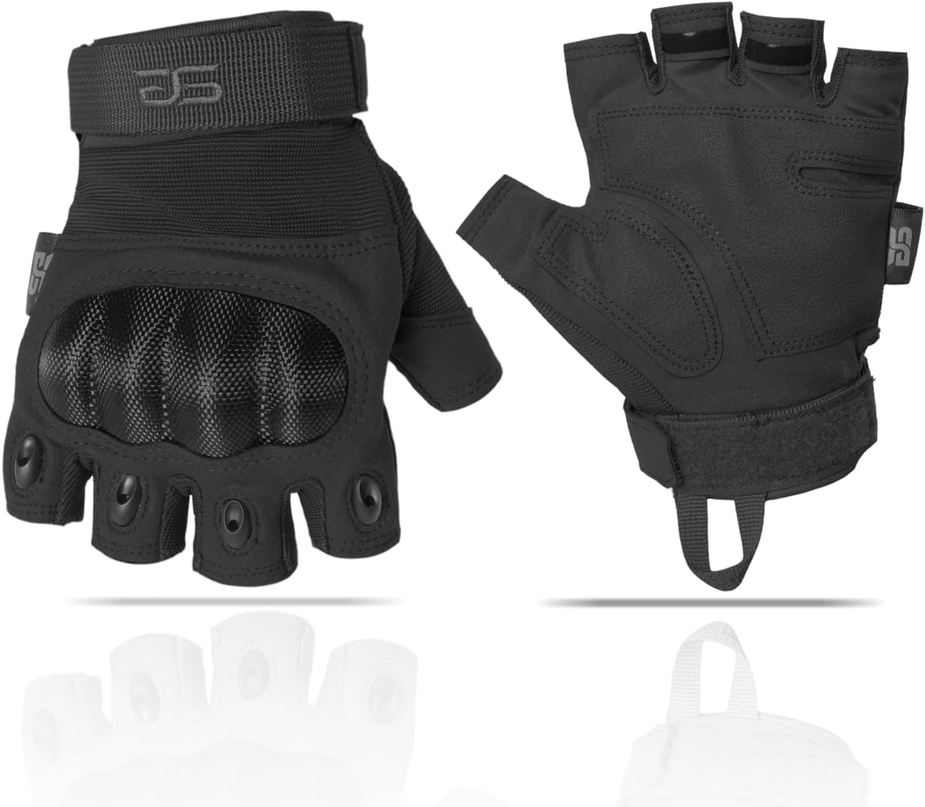 Glove Station Fingerless Knuckle Motorcycle Gloves, TACHK200