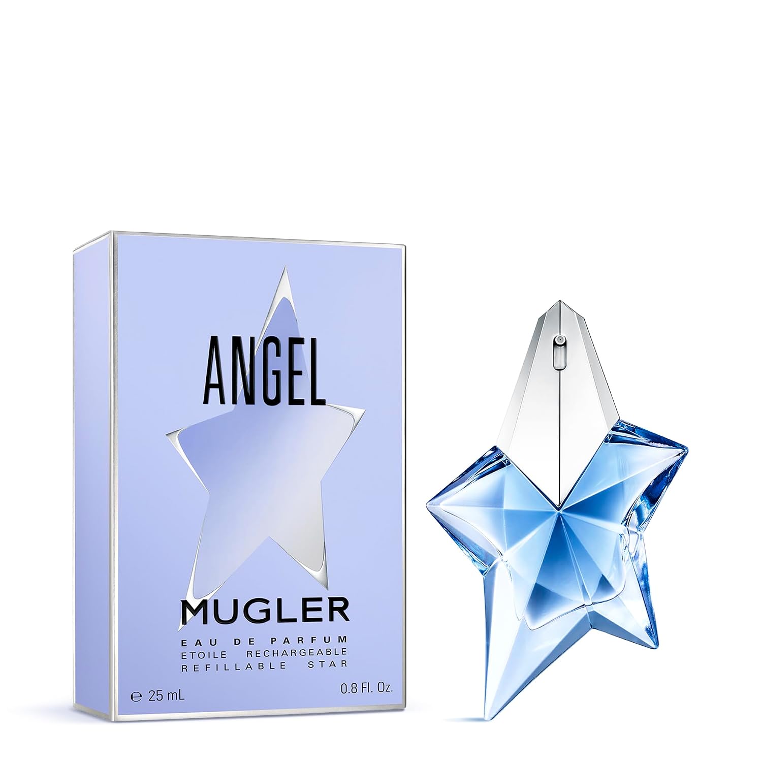 Mugler Angel Eau de Parfum - Long Lasting Ambery Gourmand Perfume for Women | Fragrance with Bergamot, Praline & Patchouli - Long Lasting Womens Gourmand Scent - Perfect for Everyday Wear - Refillable