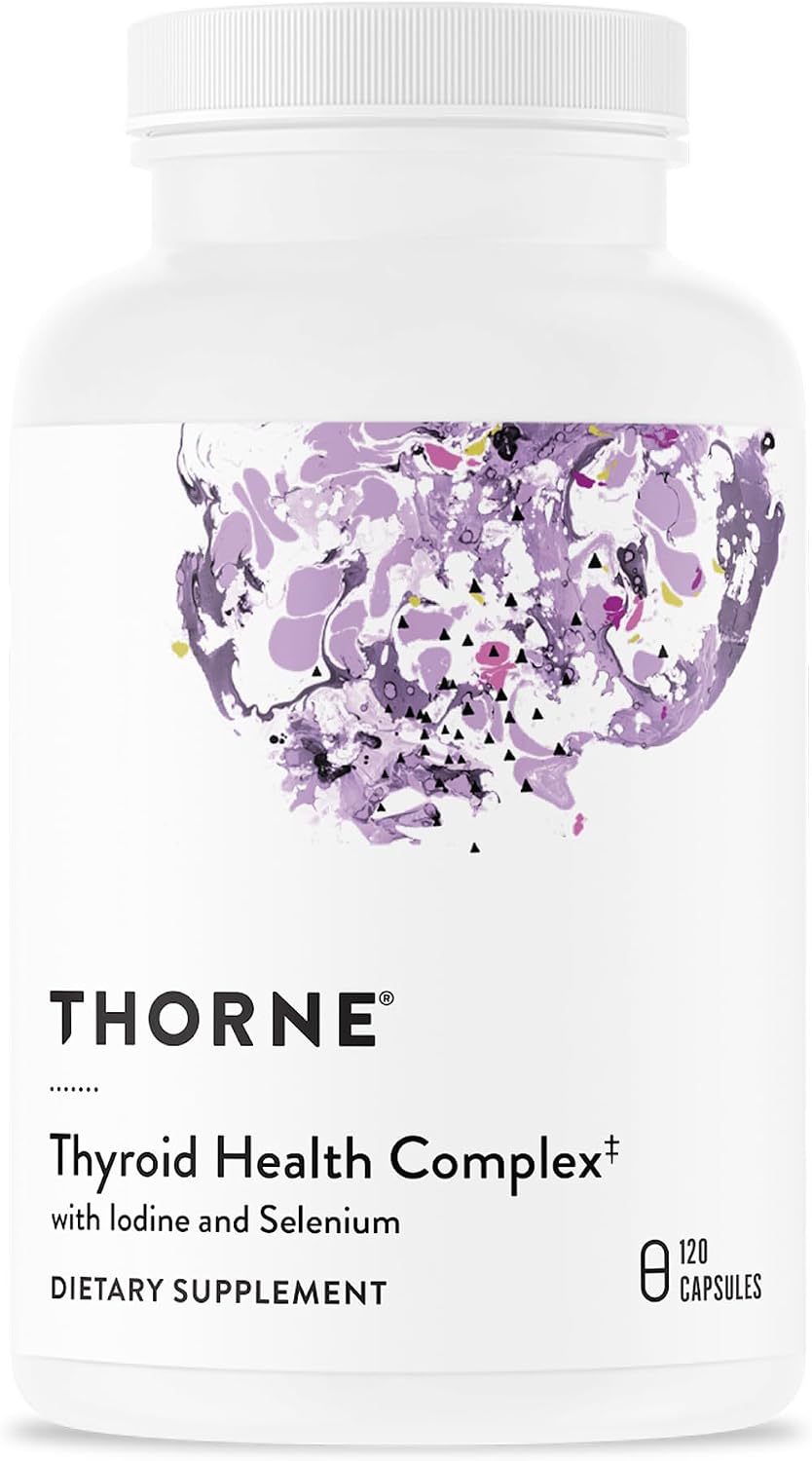 THORNE Thyroid Health Complex, Iodine, L-Tyrosine & Selenium, 120 Capsules | Supports Healthy Thyroid Function, Metabolism & Mental Clarity