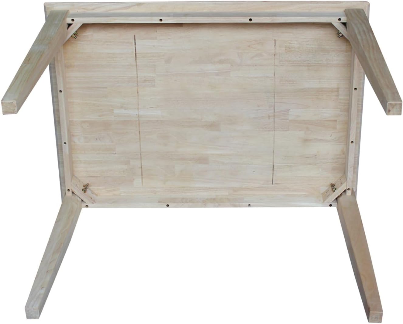 International Concepts Table Top Solid with Wood Bar Height Shaker Legs, 30 by 48-Inch, Unfinished